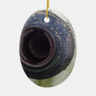 Adorno De Cerámica gas de camión verde y blanco