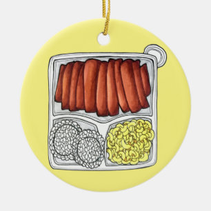 Adorno De Cerámica Gastronomía hawaiana Placa Almuerzo Arroz Macaroni