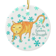 Gatito de Navidad con Calidez y Tormentas de Invie