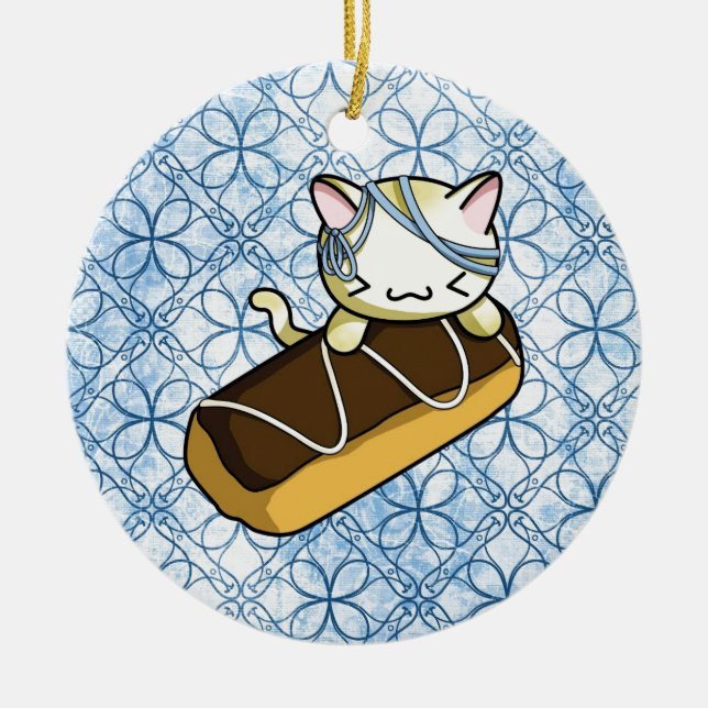 Adorno De Cerámica Gatito del Eclair (Frente)