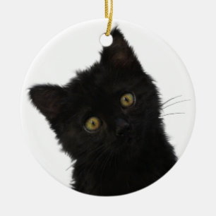 Adorno De Cerámica Gatito negro de Luna Bella