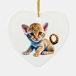 Adorno De Cerámica Gatito Ocicat Personalizado