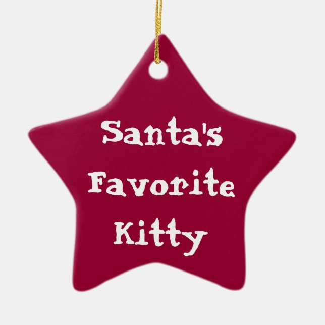 Adorno De Cerámica Gatito preferido Orna de Santas (Frente)