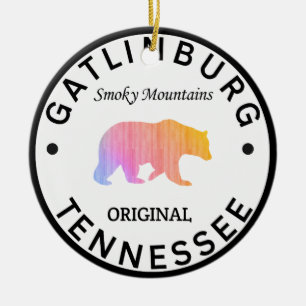 Adorno De Cerámica Gatlinburg Tennessee Montañas Fuscas