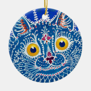 Adorno De Cerámica Gato al estilo gótico, Louis Wain