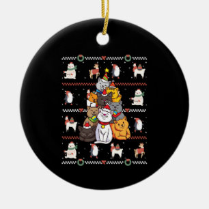 Adorno De Cerámica Gato - Árbol de Navidad para Gatos