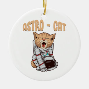 Adorno De Cerámica Gato Astro