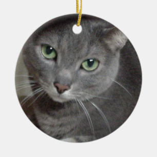 Adorno De Cerámica Gato azul de Rusia