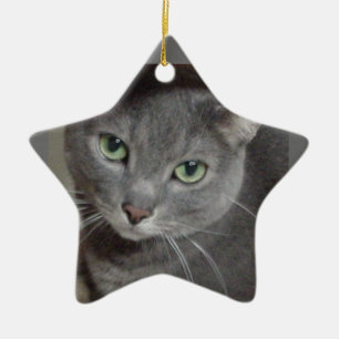 Adorno De Cerámica Gato azul de Rusia