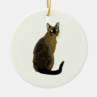 Adorno De Cerámica Gato birmano