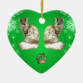 Adorno De Cerámica Gato de angora turca