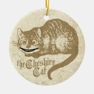 Adorno De Cerámica Gato de Cheshire Vintage