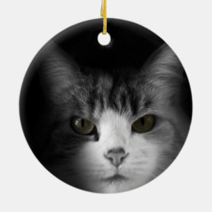 Adorno De Cerámica Gato de corte