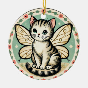 Adorno De Cerámica Gato de hadas