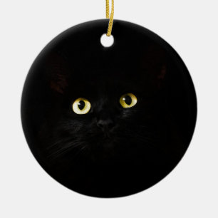 Adorno De Cerámica Gato de los ojos de gato de la opinión de gato