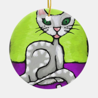 Adorno De Cerámica gato del chica