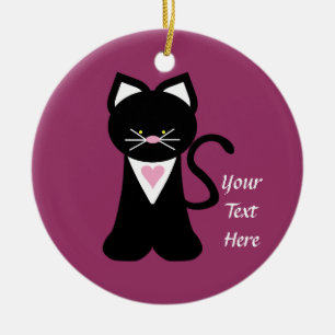 Adorno De Cerámica Gato del smoking (personalizable)