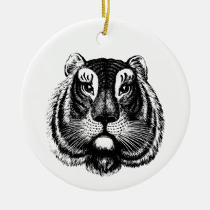 Adorno De Cerámica Gato del tigre antiguo