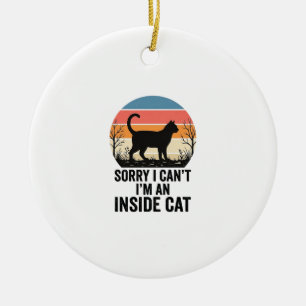 Adorno De Cerámica Gato divertido interior diseño vintage amante de l