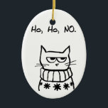 Adorno De Cerámica Gato enojado en un suéter Navidad - Graciosas navi<br><div class="desc">Creías que el suéter de gatos era lindo. Pensaste que Angry Cat luciría adorable. Pensaste que podría gustarle. Pensaste mal. El regalo perfecto para el amante del gato, la persona del gato o la loca dama del gato en tu vida. De hecho, solo para cualquiera que necesite reír. Pueden ver...</div>