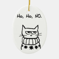Gato enojado en un suéter Navidad - Graciosas navi