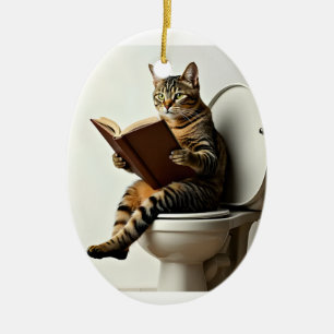 Adorno De Cerámica Gato feliz: diseño de gatito lindo para los amante