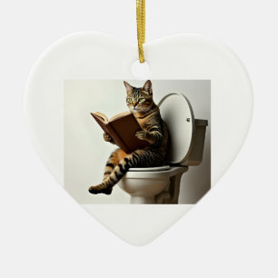 Adorno De Cerámica Gato feliz: diseño de gatito lindo para los amante