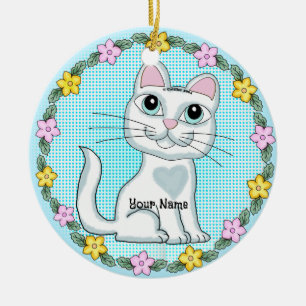 Adorno De Cerámica Gato Gatito Gatito