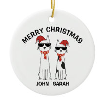 Gato genial personalizado Feliz Navidad