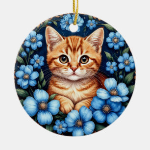 Adorno De Cerámica Gato Jengibre Encantador