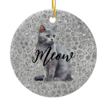 Gato Leopard Gray Meow Kitty