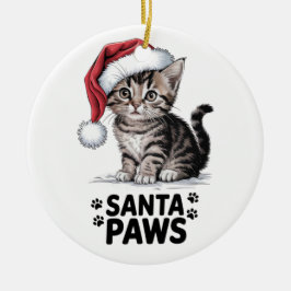 Adorno De Cerámica Gato Lover - Santa Paws