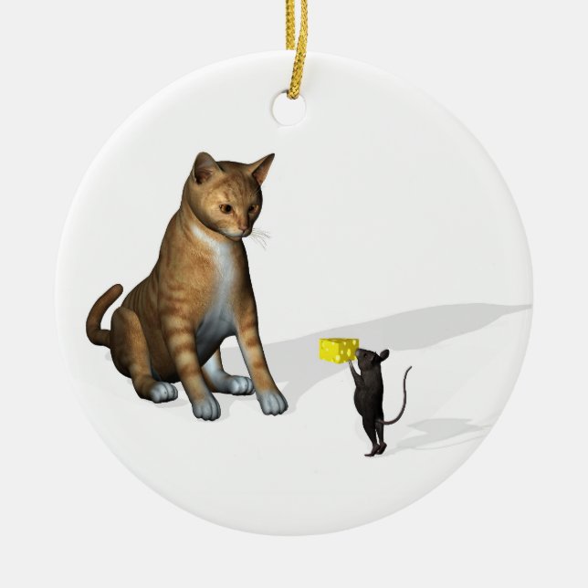 Adorno De Cerámica Gato malo (Frente)