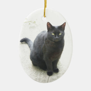 Adorno De Cerámica Gato negro
