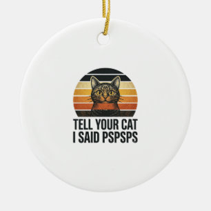 Adorno De Cerámica Gato Negro Divertido Pspsps Diseño Vintage Atardec