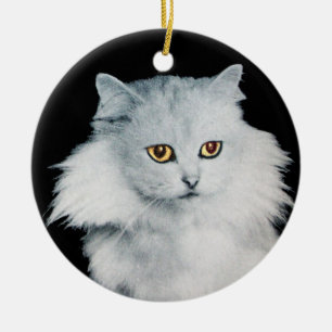 ADORNO DE CERÁMICA GATO NEGRO Y BLANCO