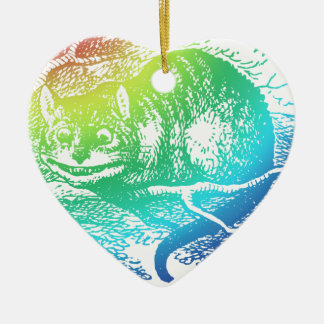 Adorno De Cerámica Gato psicodélico Alicia Trippy de Cheshire