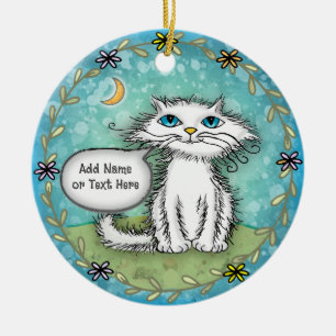 Adorno De Cerámica Gato Scraggles