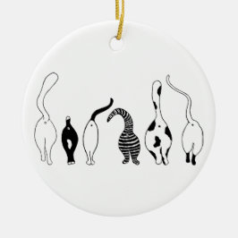 Adorno De Cerámica Gato trasero