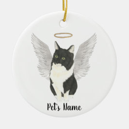 Adorno De Cerámica Gato Tuxedo Ragamuffin Simpatía Memorial