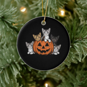 Adorno De Cerámica Gato Vintage 90s Halloween Retro Espeluznante Temp