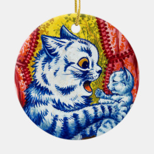 Adorno De Cerámica Gato y sus gatitos