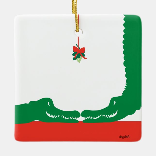 Adorno De Cerámica Gator Navidades Kiss (Anverso)