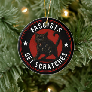 Adorno De Cerámica Gatos Contra Fascistas