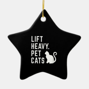 Adorno De Cerámica Gatos Mascotas pesados elevables - Divertido entre