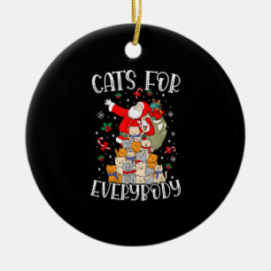 Adorno De Cerámica Gatos Para Todos Los Famosos Navidades Gato Gracio
