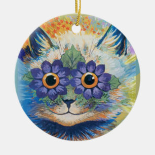 Adorno De Cerámica Gatos psicodélicos de Louis Wain