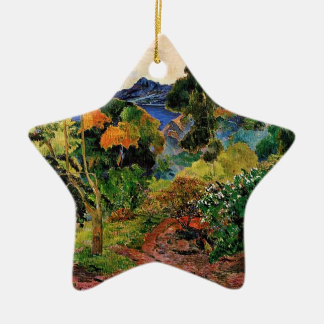 Adorno De Cerámica Gauguin - Paisaje de Martinica (Frente)