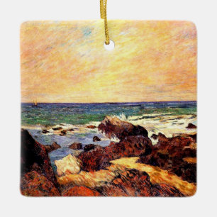 Adorno De Cerámica Gauguin - Rocas y mar,
