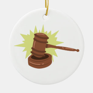 Adorno De Cerámica Gavel